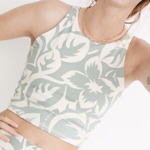 MADEWELL Form Racerback Crop Top in Tropicale Floral | Size M